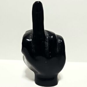 Black Obsidian Middle Finger Carved Crystal